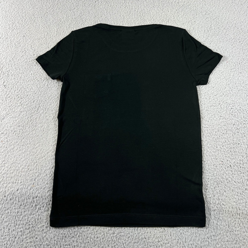 Lacoste Pocket T-Shirt Women US Size M (EU/8) Black Embroidered Logo Cotton NWT - Picture 2 of 10